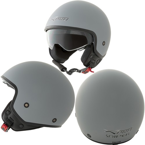 Open face jet helmet moped - face,