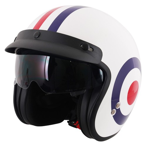 Open face scooter - open, helmet